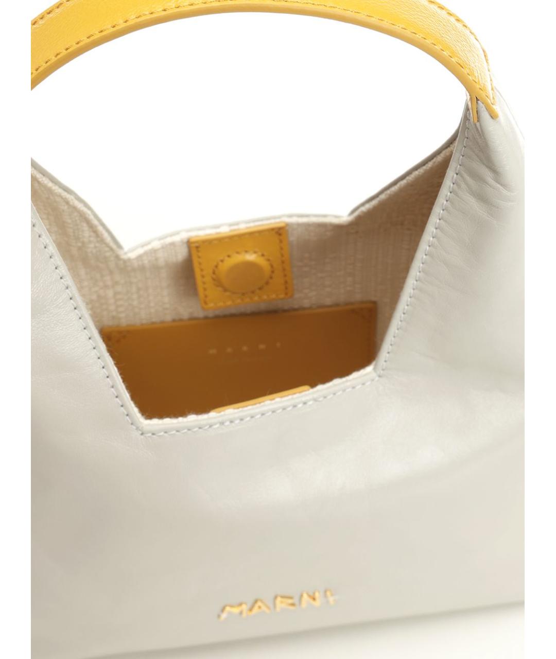 MARNI Белая кожаная сумка через плечо, фото 4