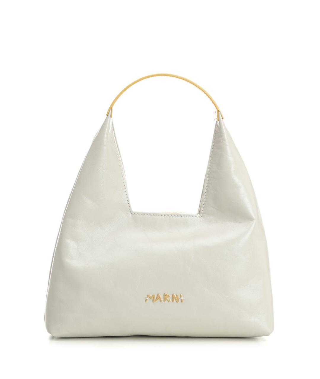 MARNI Белая кожаная сумка через плечо, фото 1