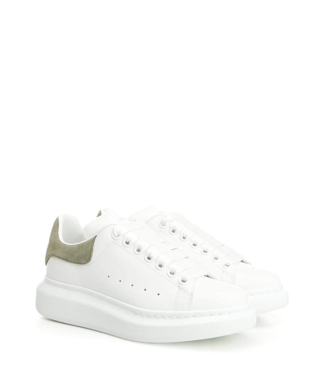 ALEXANDER MCQUEEN Белые кожаные кроссовки, фото 2