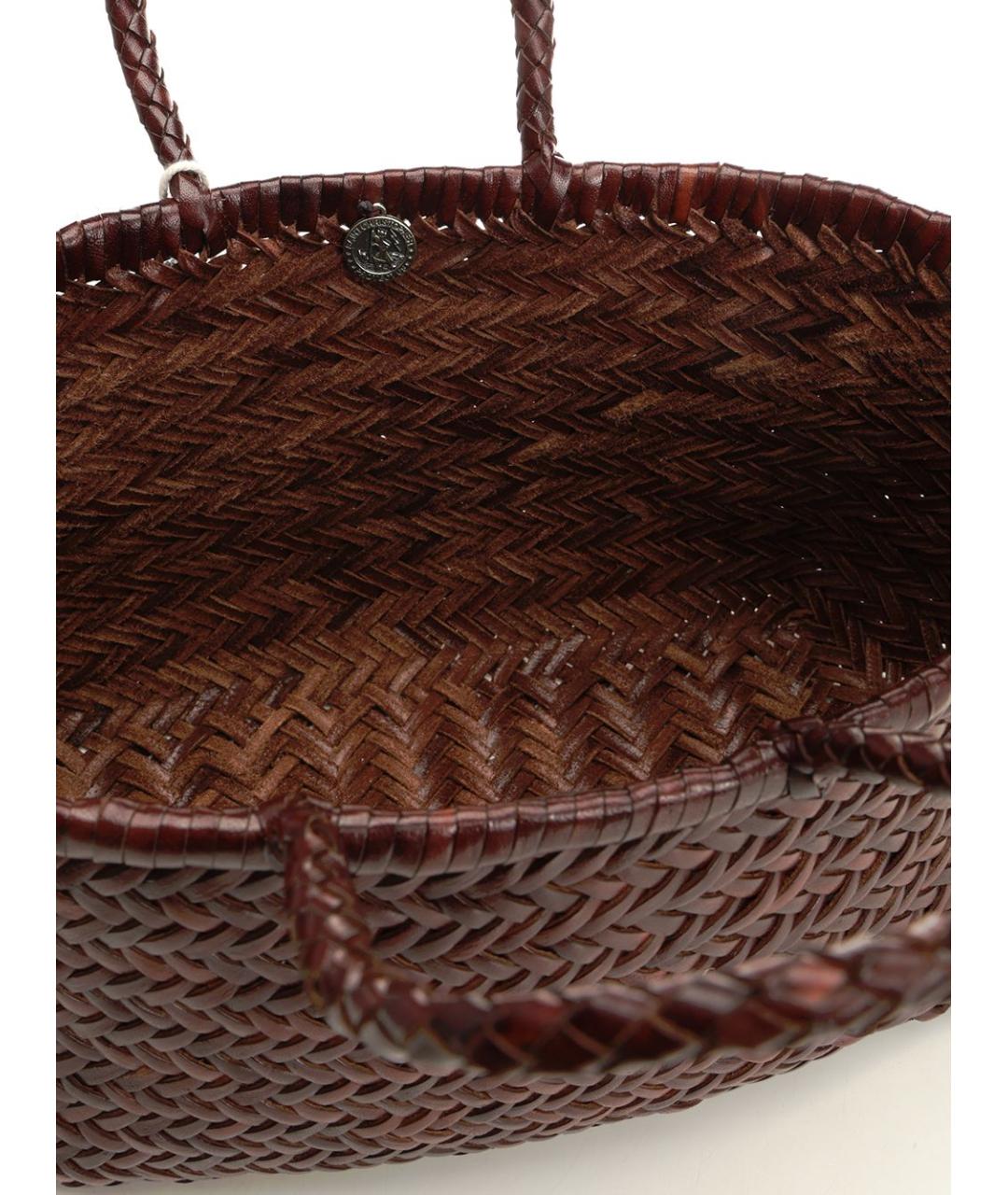 Dragon Diffusion Коричневая кожаная сумка тоут, фото 4