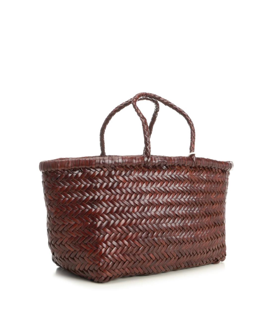 Dragon Diffusion Коричневая кожаная сумка тоут, фото 2