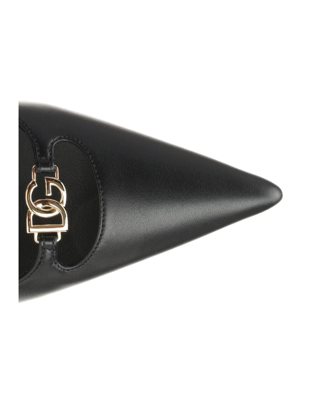 DOLCE&GABBANA Черные кожаные туфли, фото 4