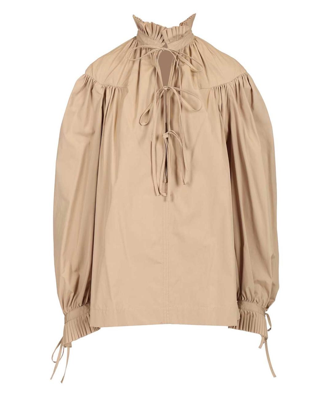 DRIES VAN NOTEN Бежевая хлопковая блузы, фото 1