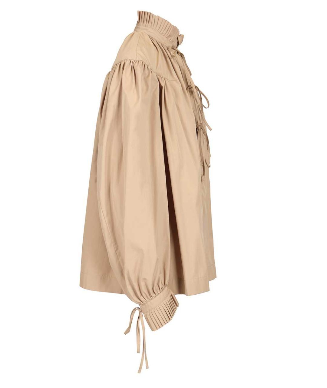 DRIES VAN NOTEN Бежевая хлопковая блузы, фото 3