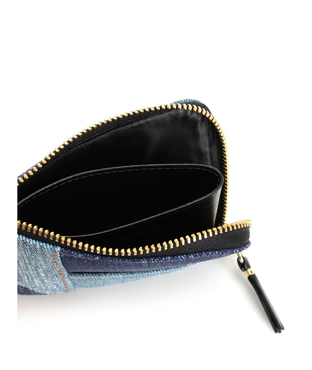 COMME DES GARÇONS WALLET Синий кожаный кошелек, фото 4