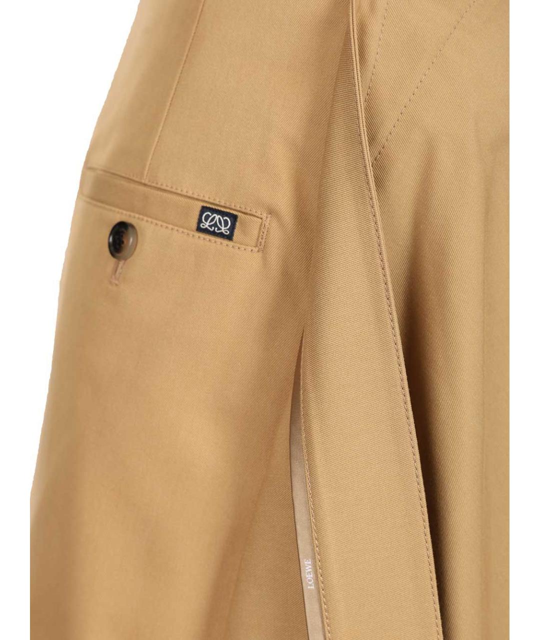 LOEWE Бежевая хлопковая юбка мини, фото 4