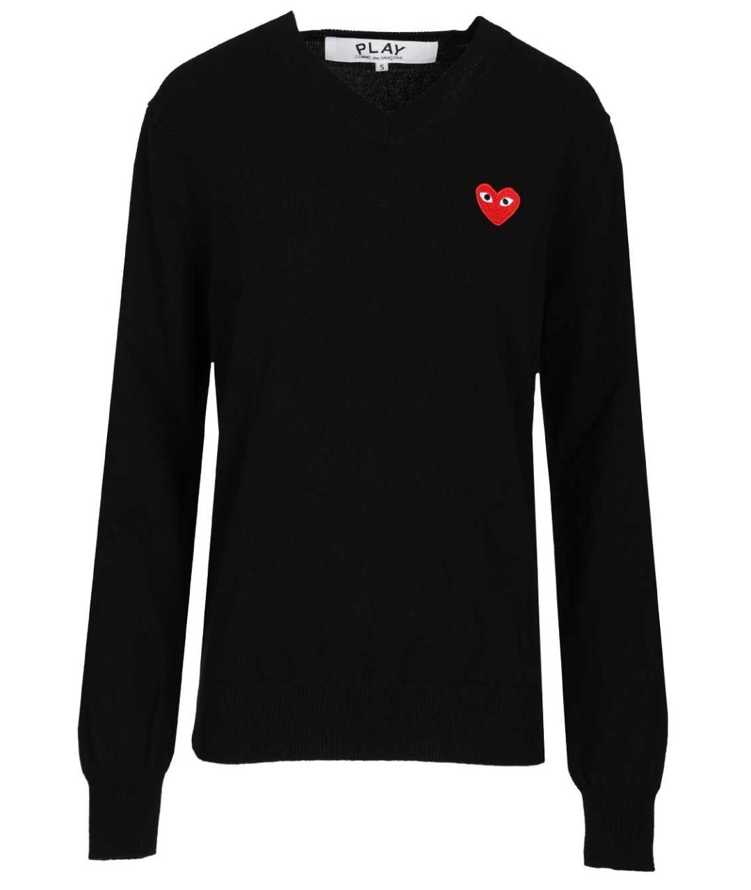 COMME DES GARÇONS PLAY Черный шерстяной джемпер / свитер, фото 1