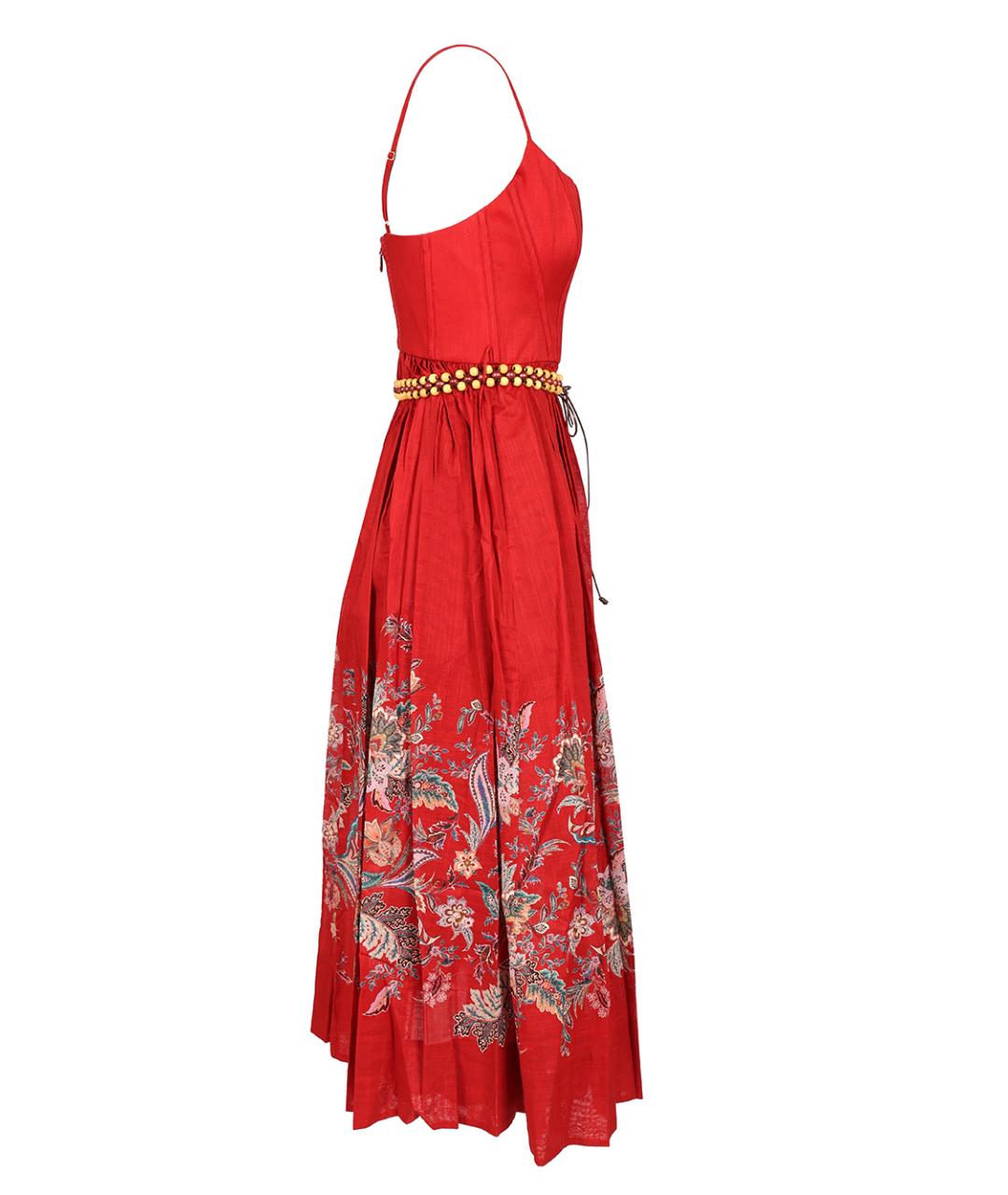 ZIMMERMANN Красное хлопковое коктейльное платье, фото 3
