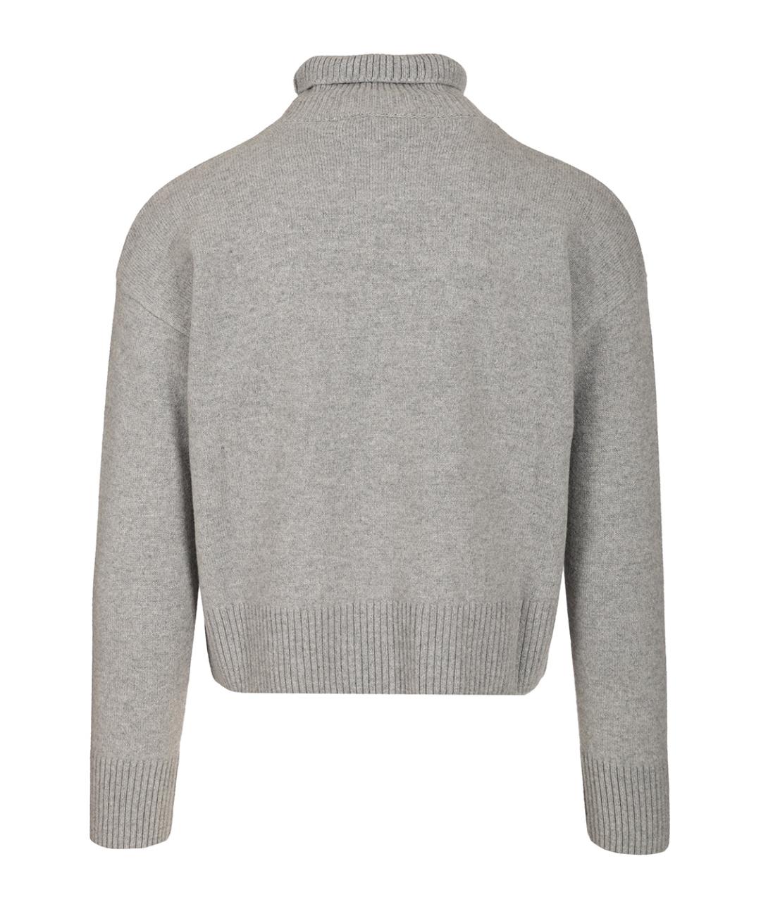 Ami Paris Серый шерстяной джемпер / свитер, фото 2