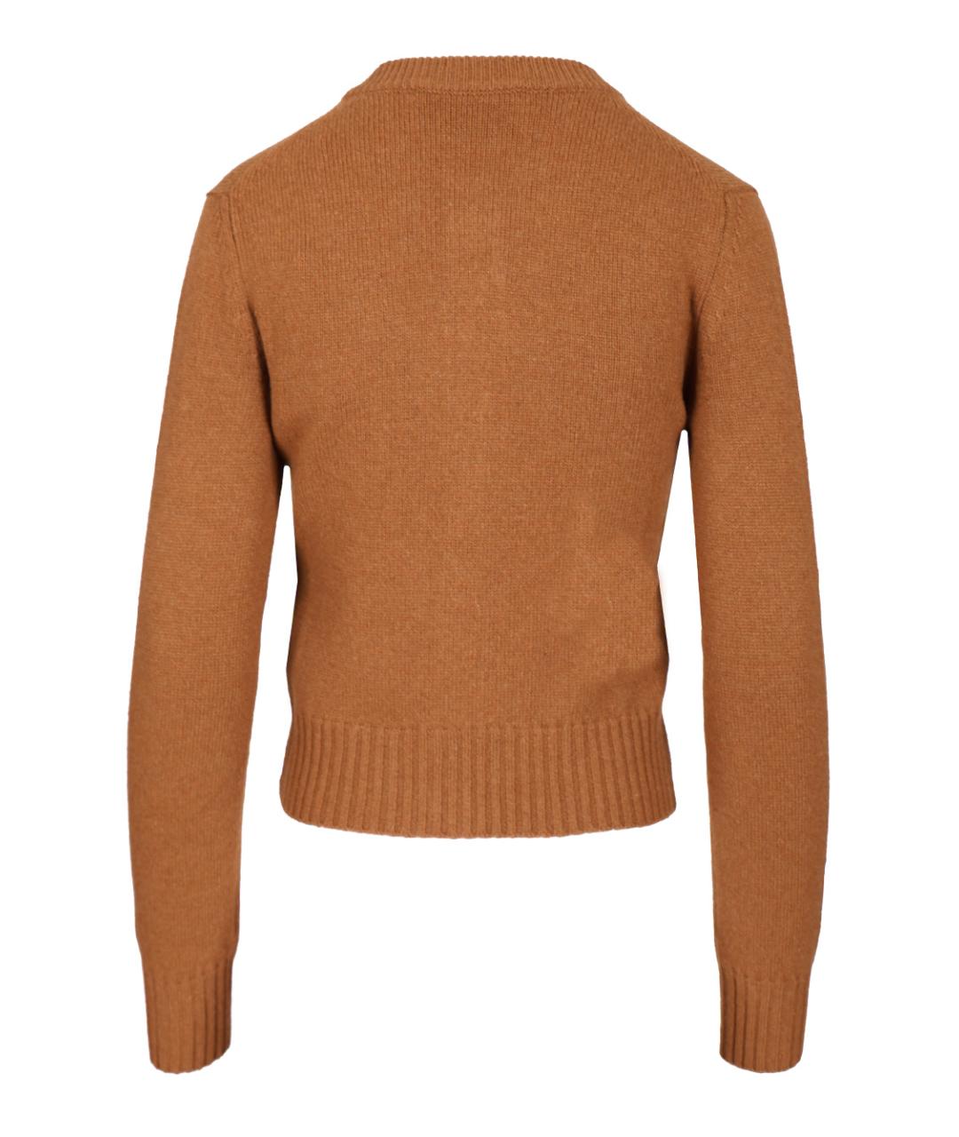 Ami Paris Коричневый шерстяной кардиган, фото 2