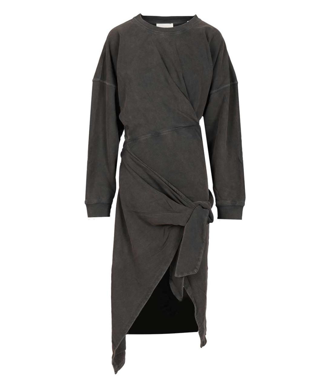 ISABEL MARANT ETOILE Антрацитовое хлопковое повседневное платье, фото 1