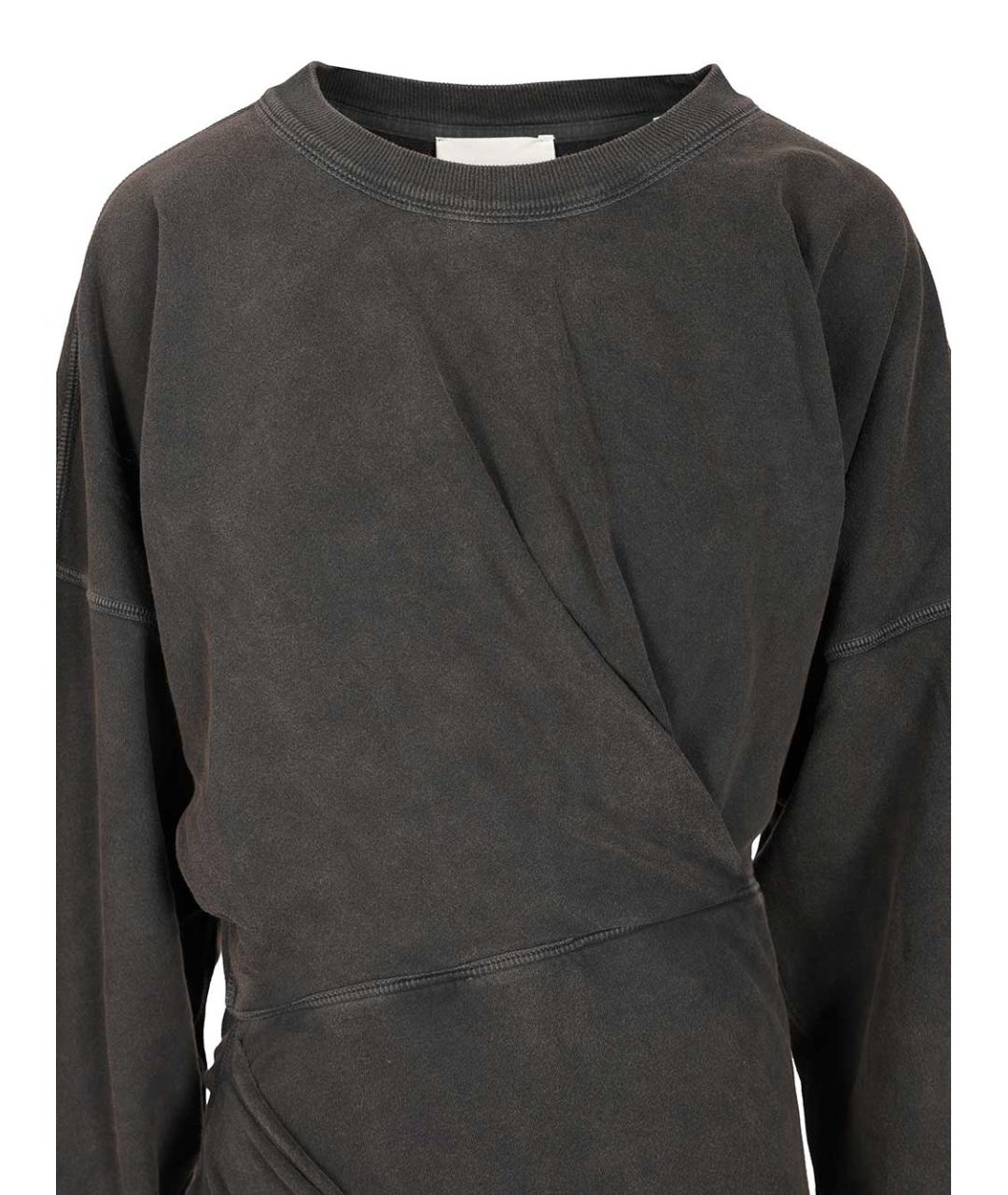 ISABEL MARANT ETOILE Антрацитовое хлопковое повседневное платье, фото 4