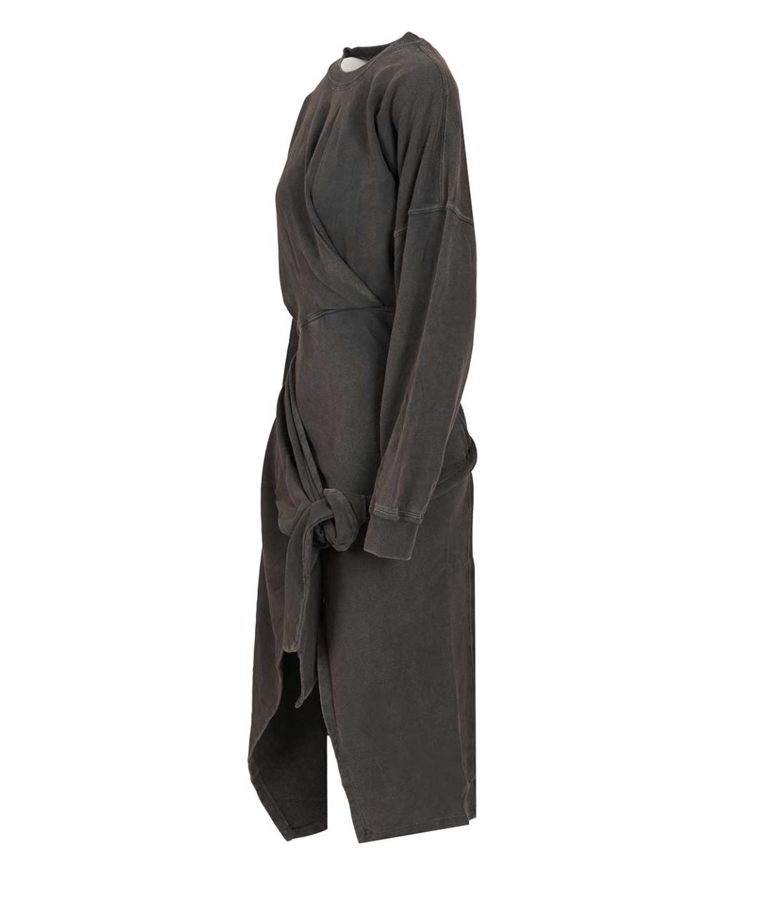 ISABEL MARANT ETOILE Антрацитовое хлопковое повседневное платье, фото 3