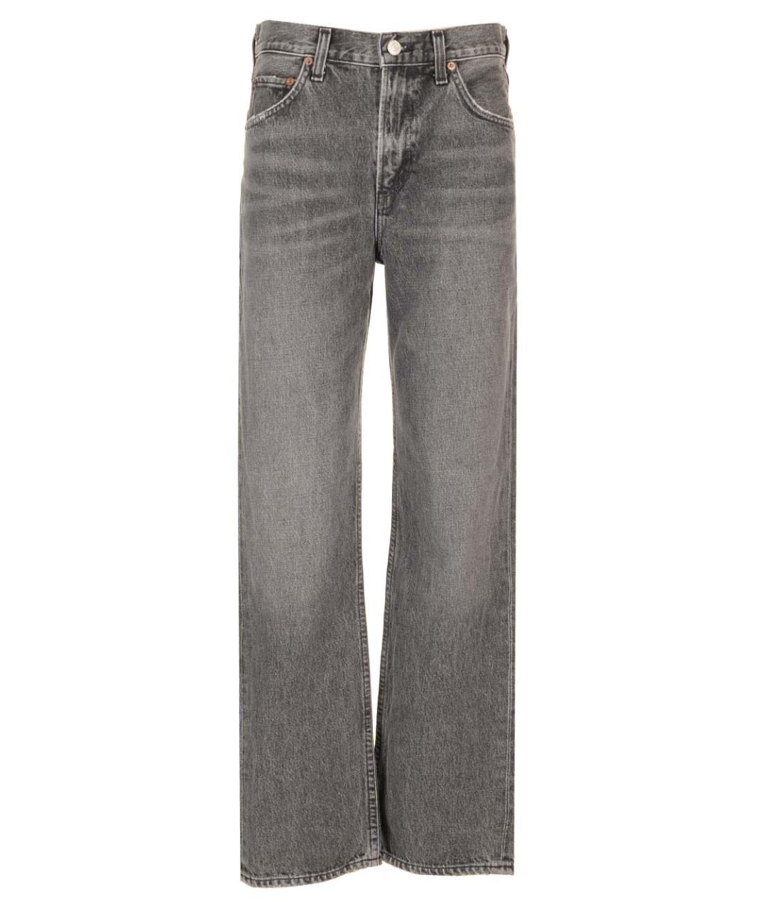 AGOLDE Серые хлопковые прямые джинсы, фото 1