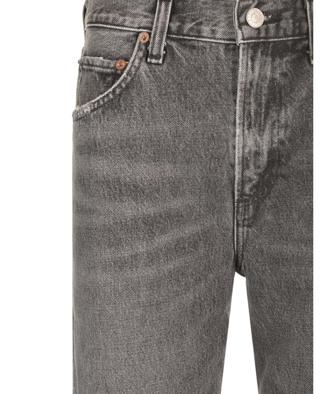 AGOLDE Серые хлопковые прямые джинсы, фото 4