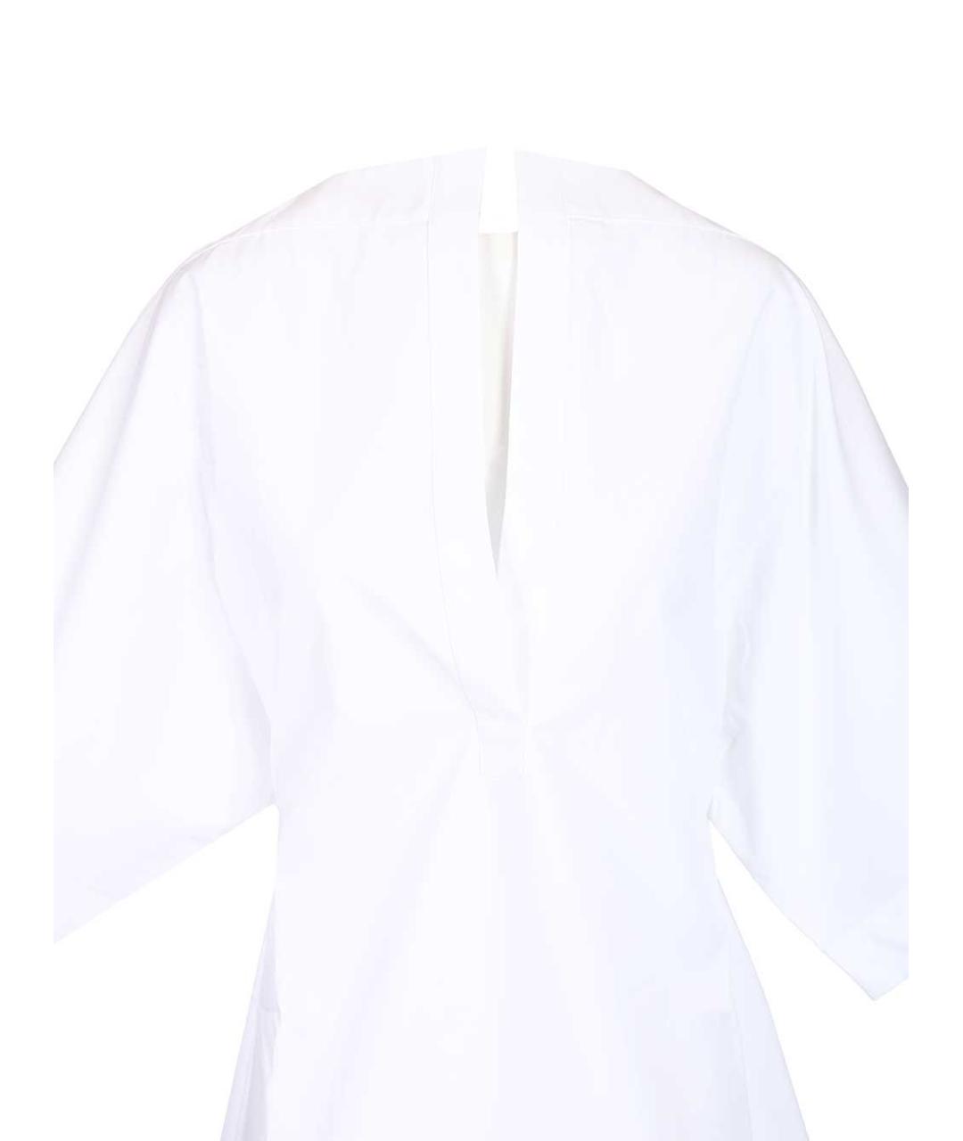 JACQUEMUS Белое хлопковое повседневное платье, фото 4