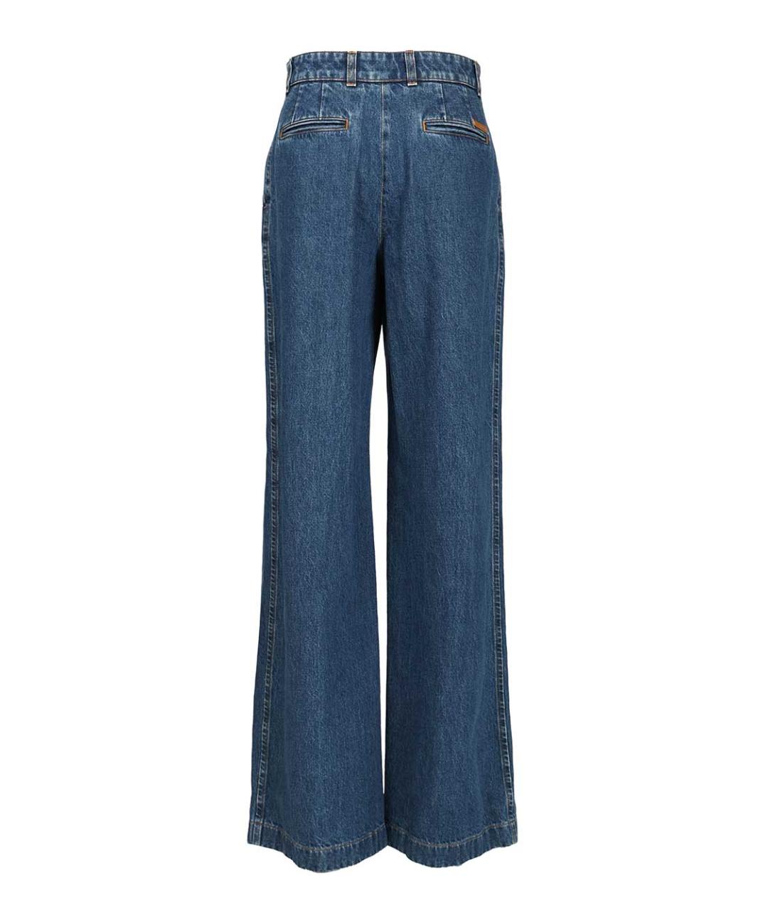 DOLCE&GABBANA Синие хлопковые прямые джинсы, фото 2