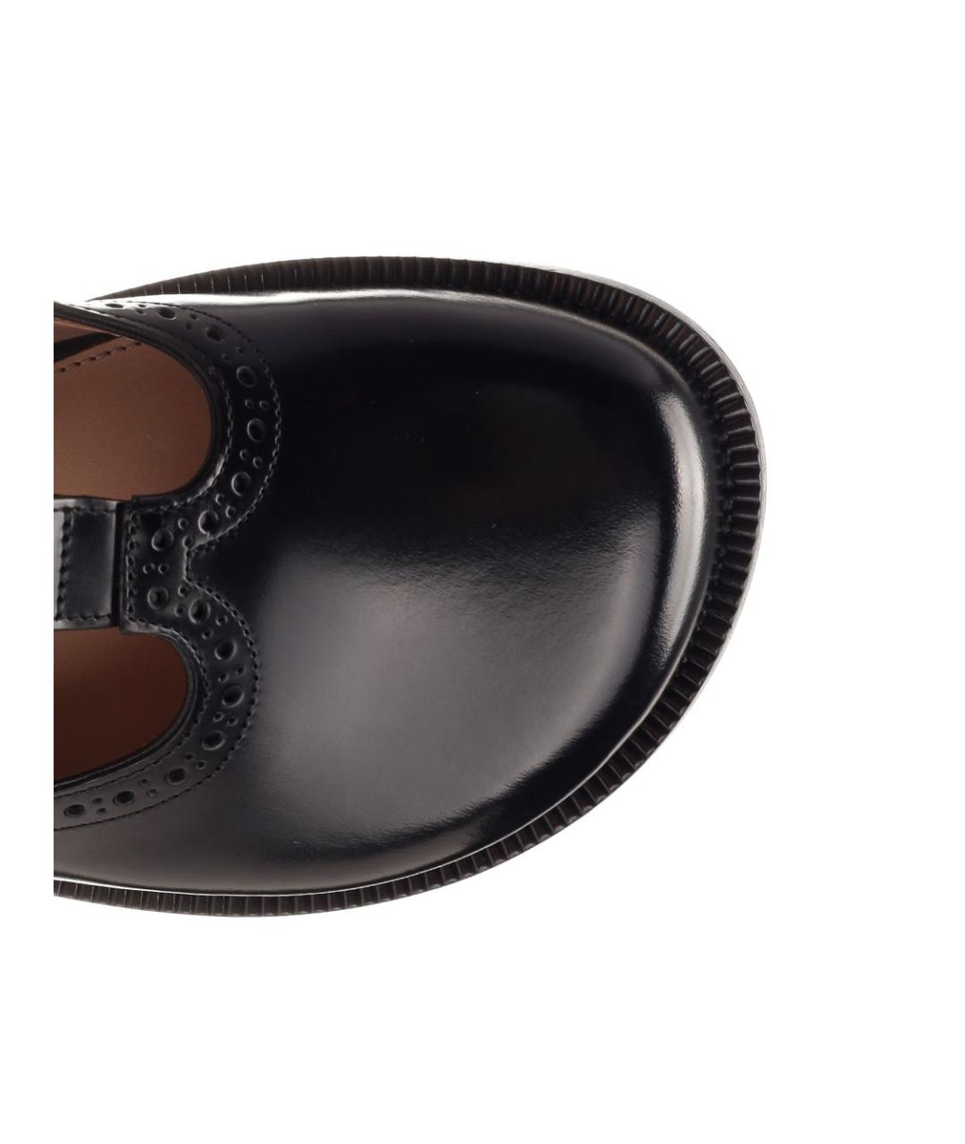 LOEWE Черные кожаные сабо, фото 4