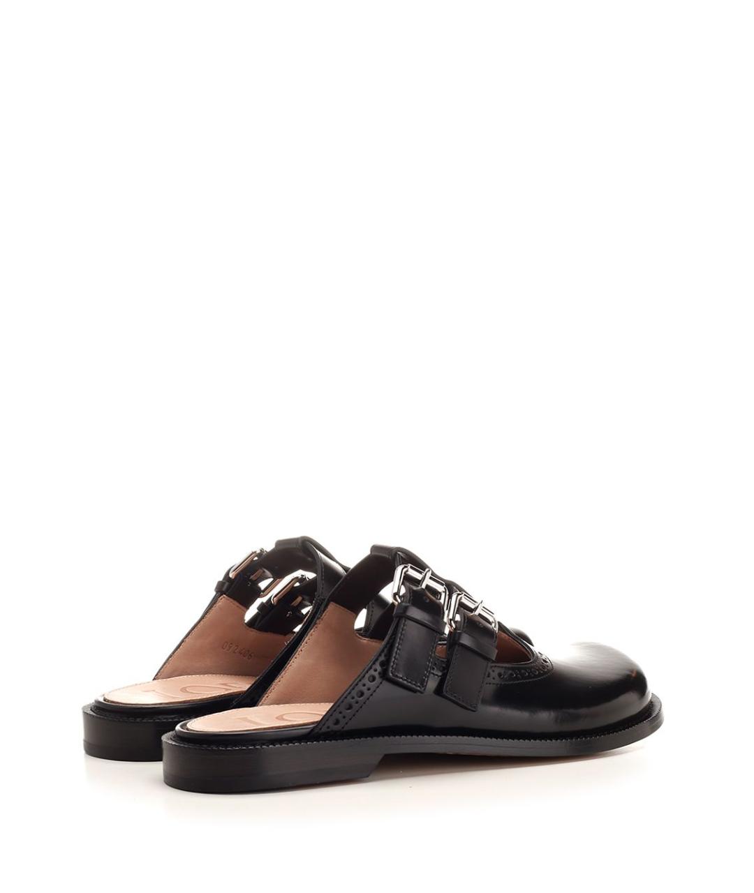 LOEWE Черные кожаные сабо, фото 3