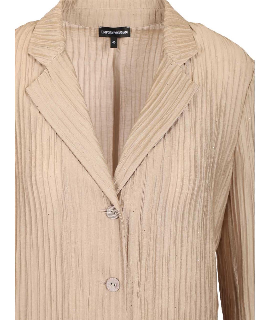 EMPORIO ARMANI Бежевый жакет/пиджак, фото 4
