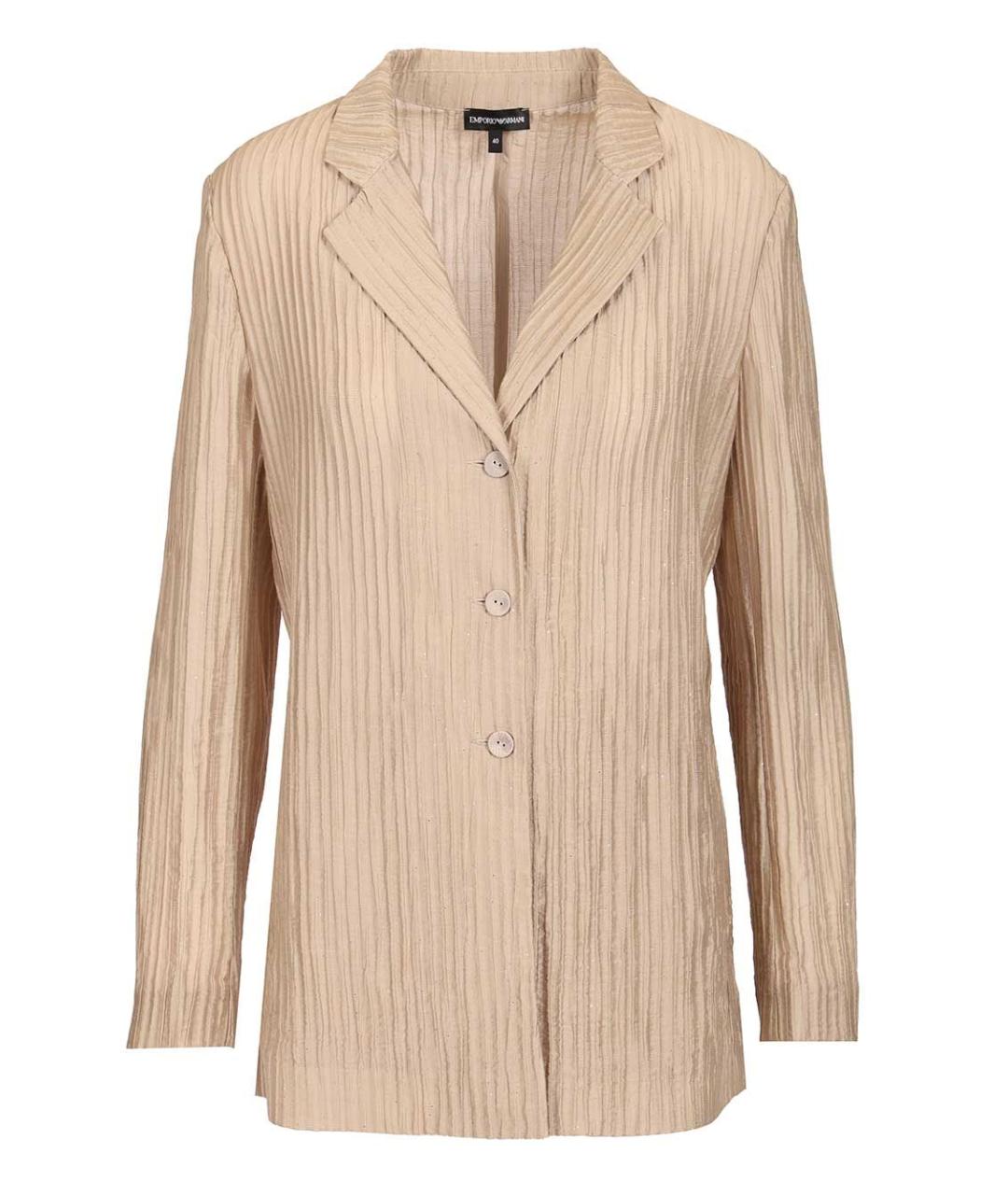 EMPORIO ARMANI Бежевый жакет/пиджак, фото 1