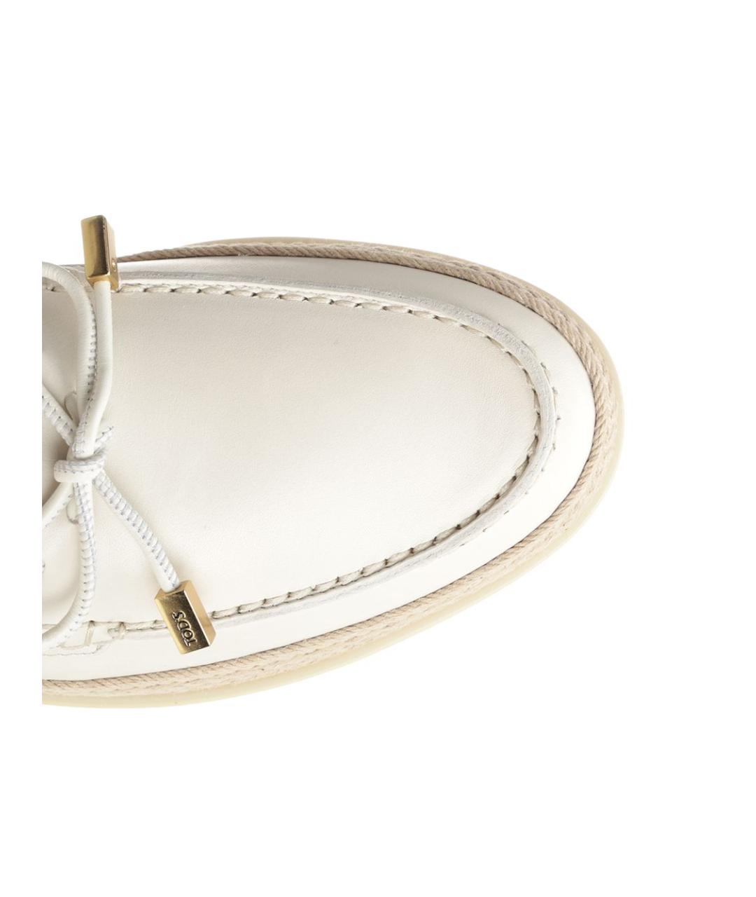 TOD'S Белые кожаные эспадрильи, фото 4