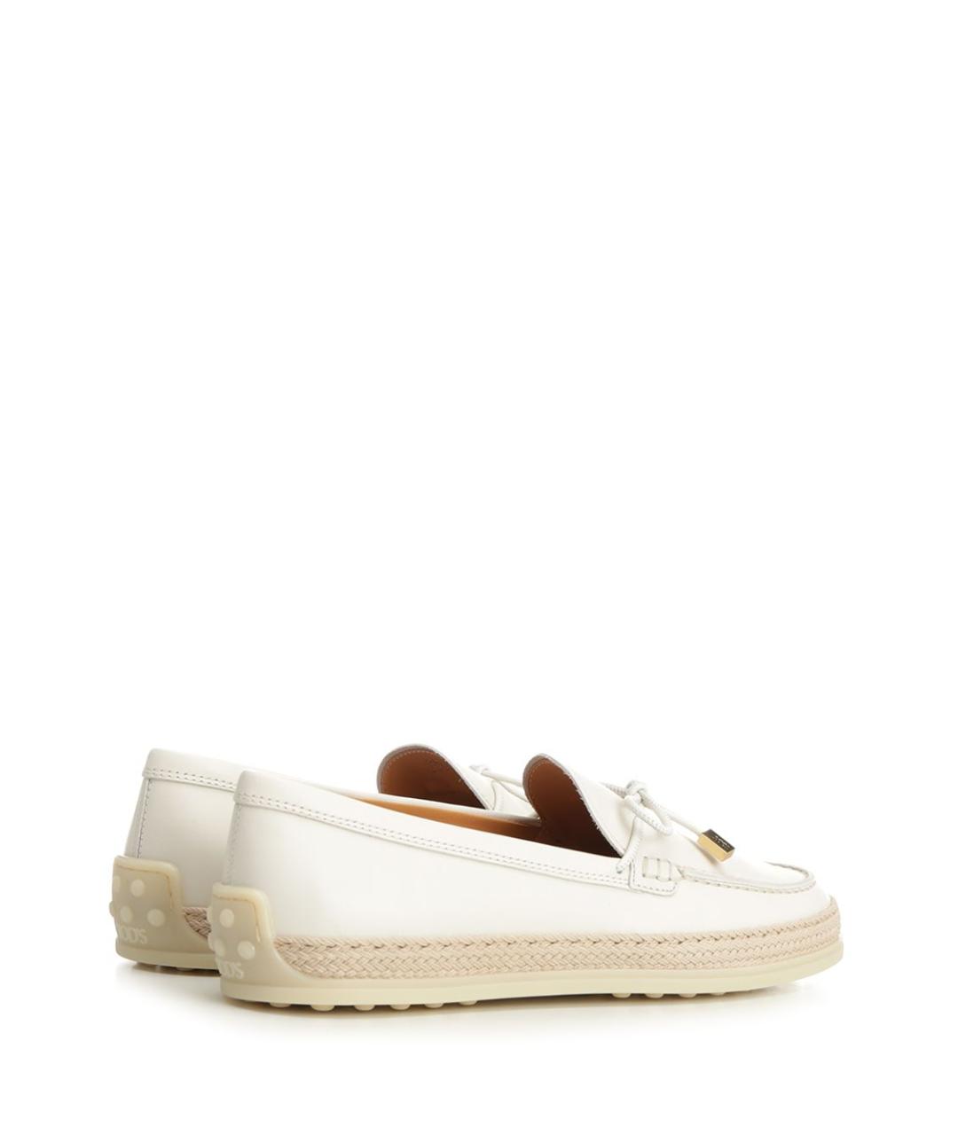 TOD'S Белые кожаные эспадрильи, фото 3