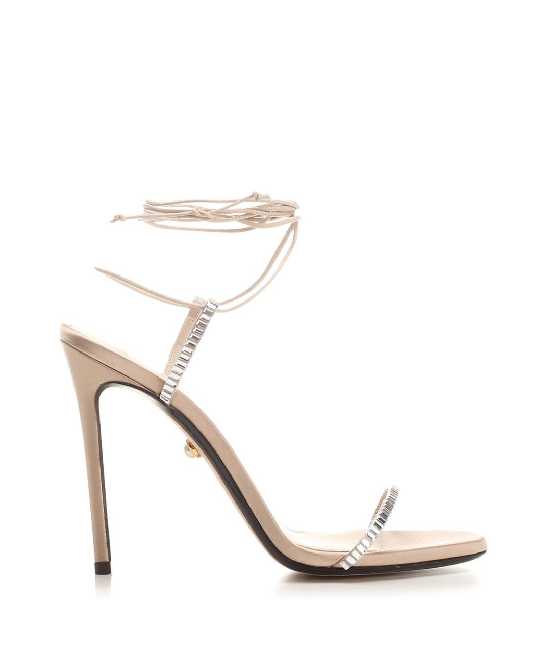 ALEVI Бежевые кожаные босоножки, фото 1