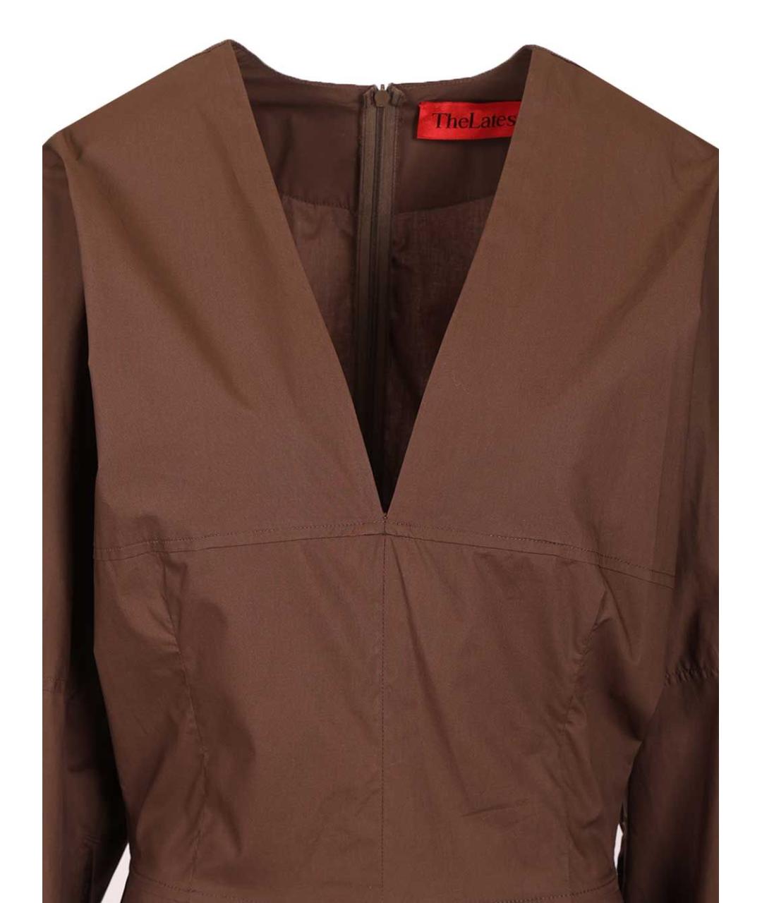 THELATEST Коричневый хлопковый комбинезон, фото 4