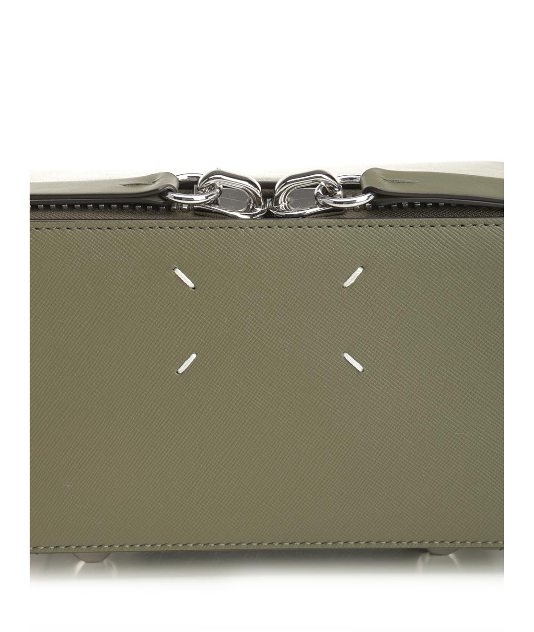 MAISON MARGIELA Зеленая кожаная сумка на плечо, фото 6