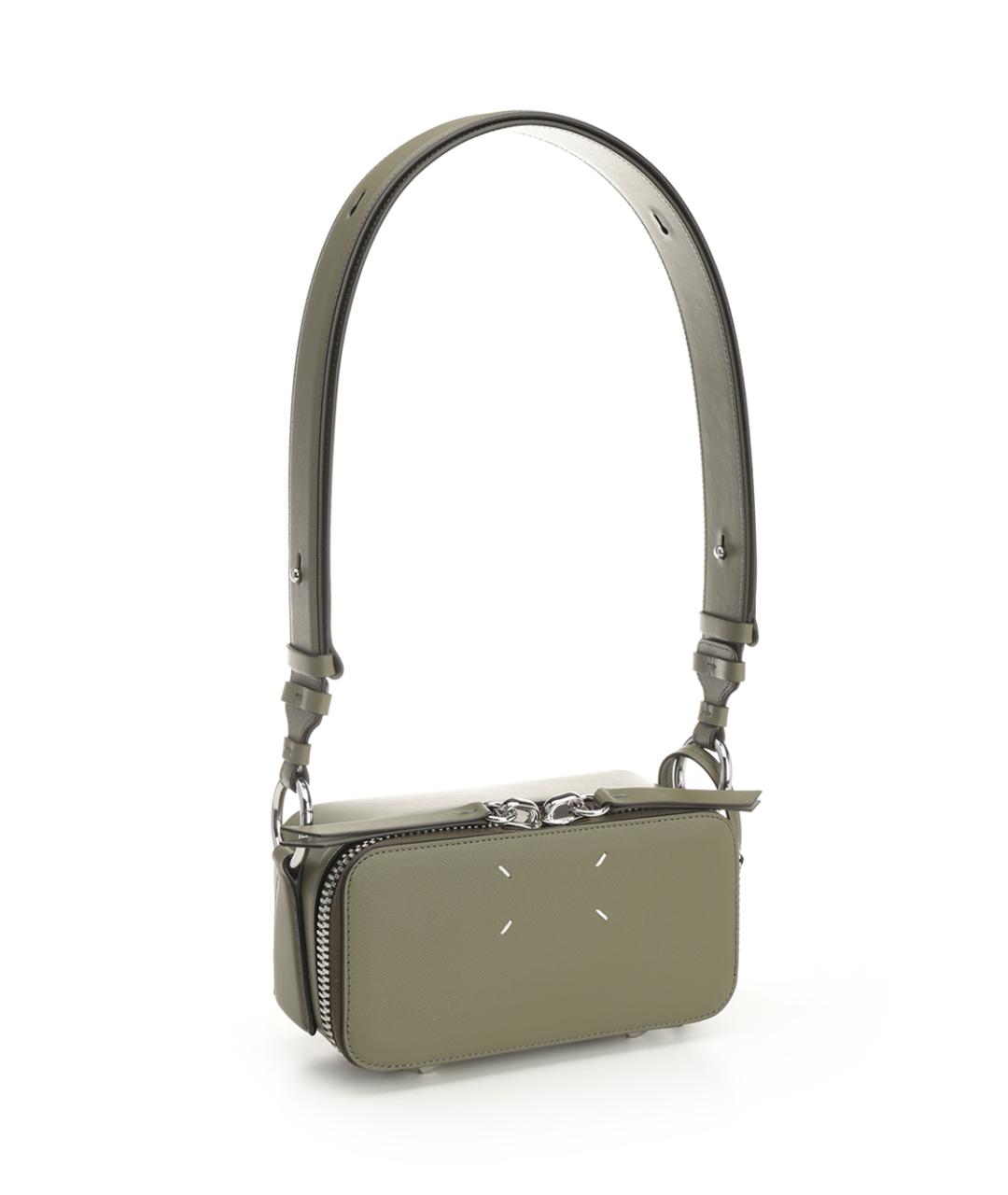 MAISON MARGIELA Зеленая кожаная сумка на плечо, фото 2