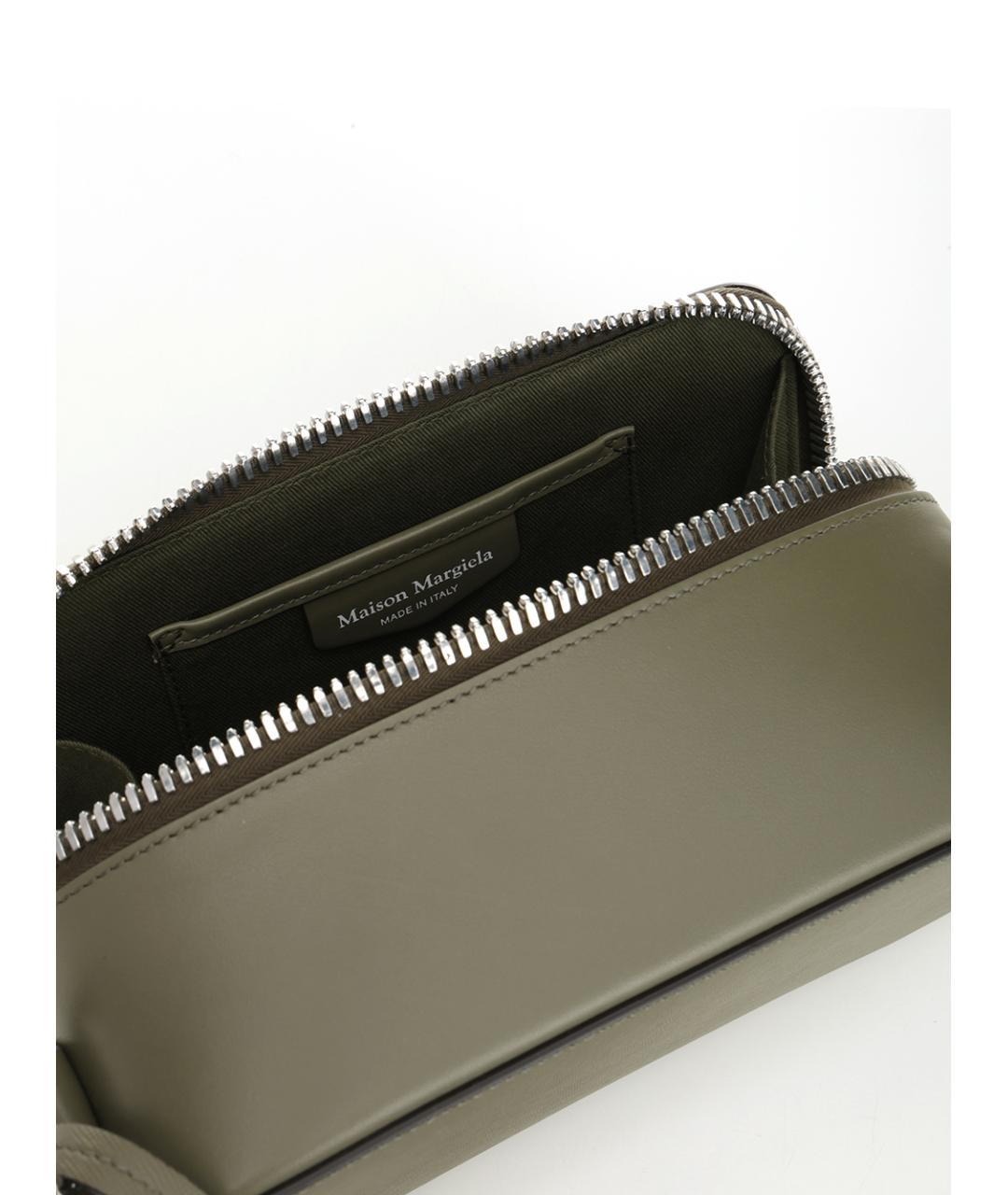 MAISON MARGIELA Зеленая кожаная сумка на плечо, фото 5