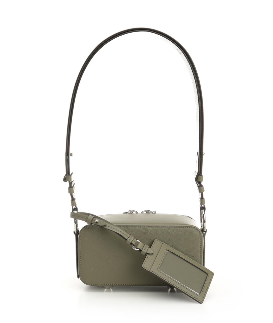 MAISON MARGIELA Зеленая кожаная сумка на плечо, фото 3