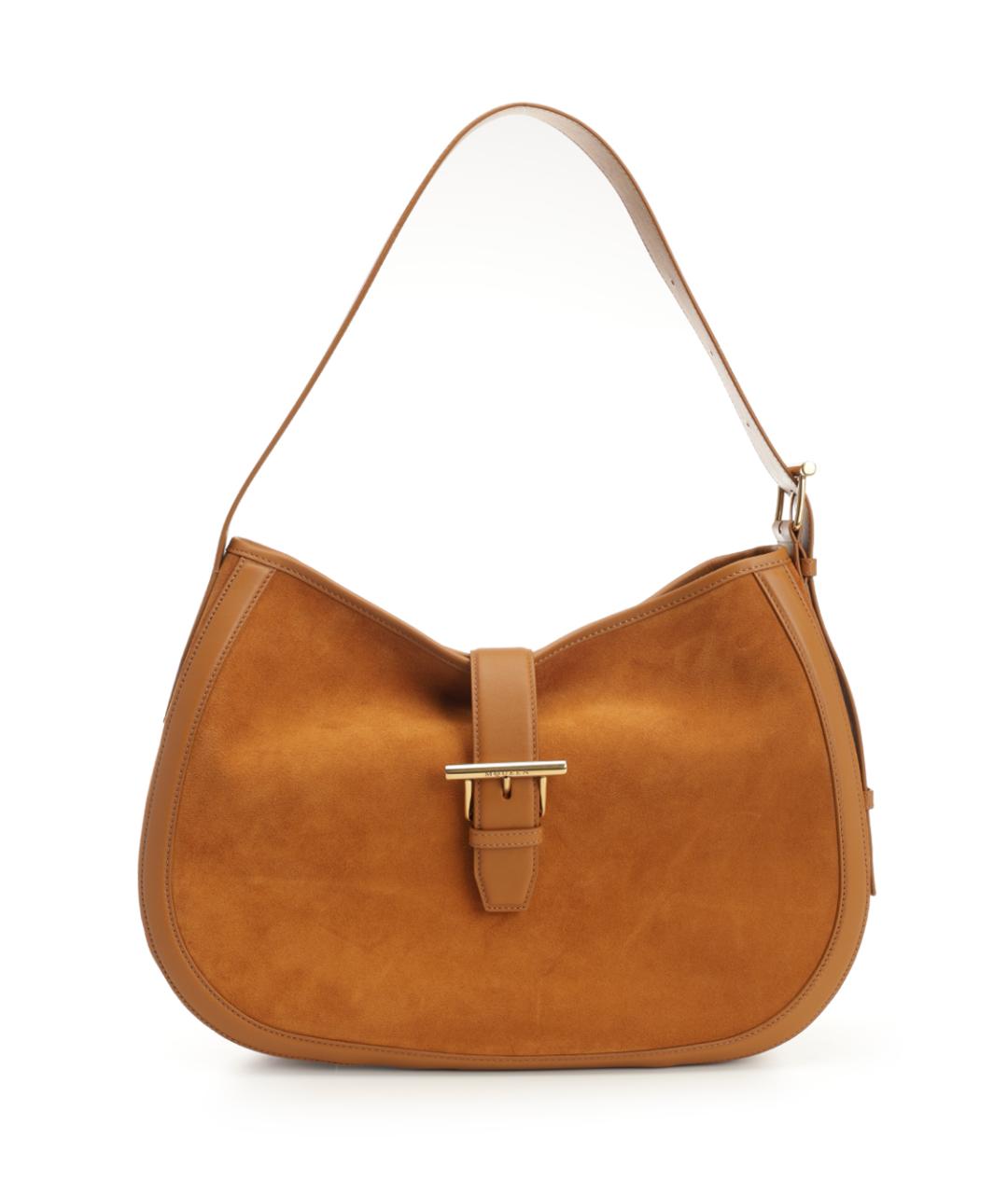 ALEXANDER MCQUEEN Бежевая замшевая сумка через плечо, фото 1