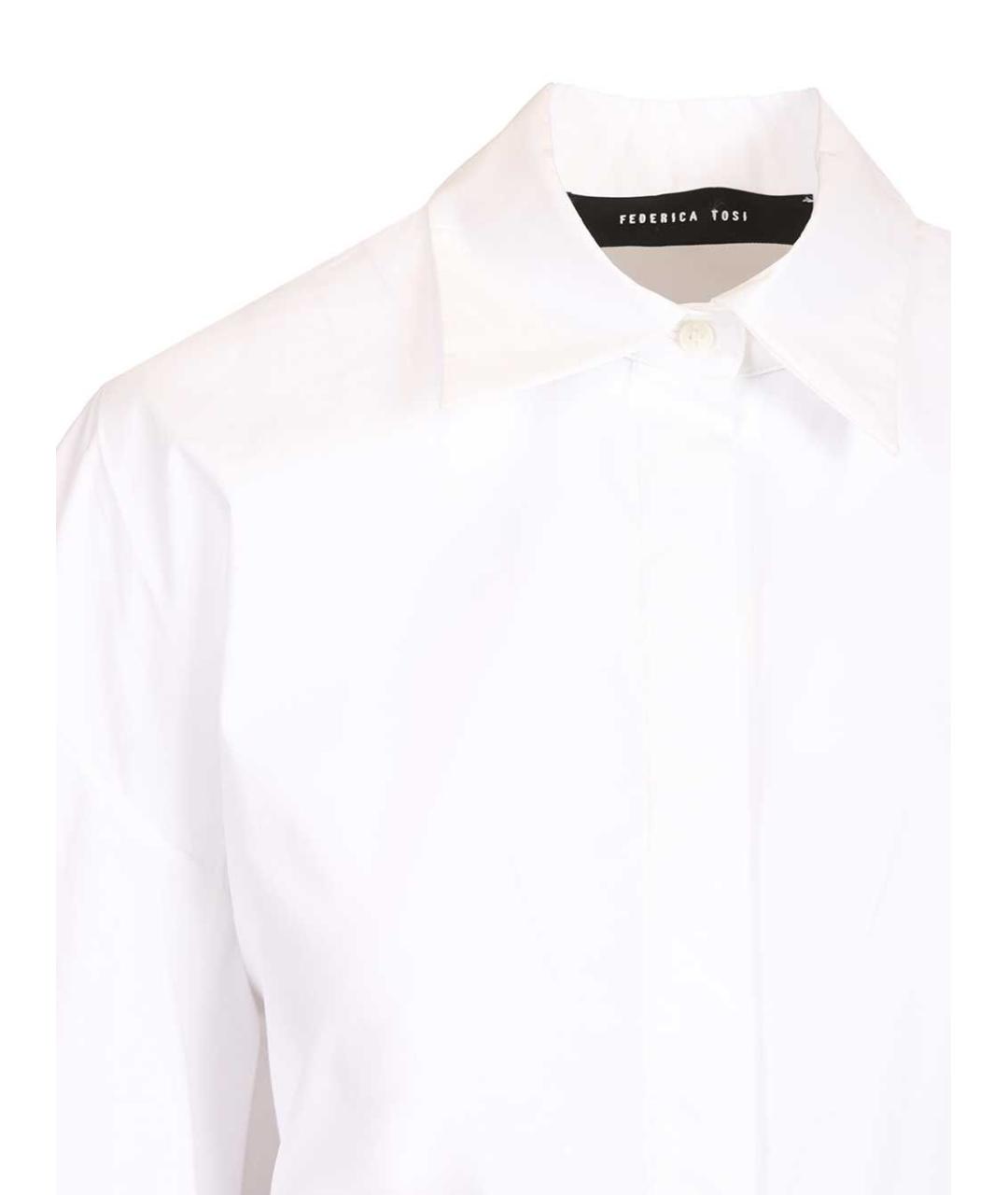 FEDERICA TOSI Белая хлопковая рубашка, фото 4
