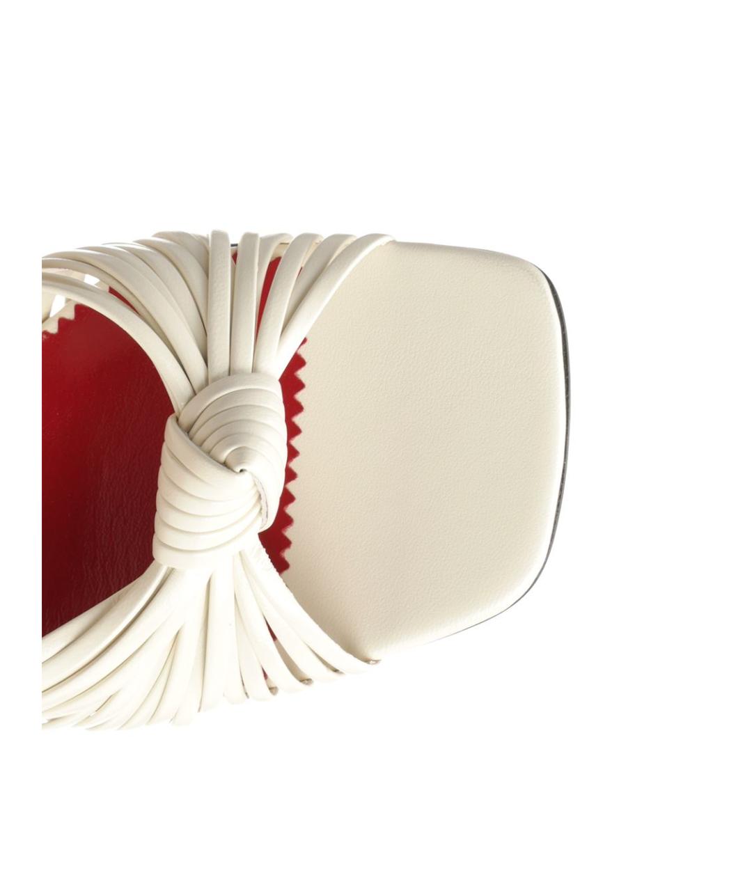 VALENTINO Белые кожаные босоножки, фото 4