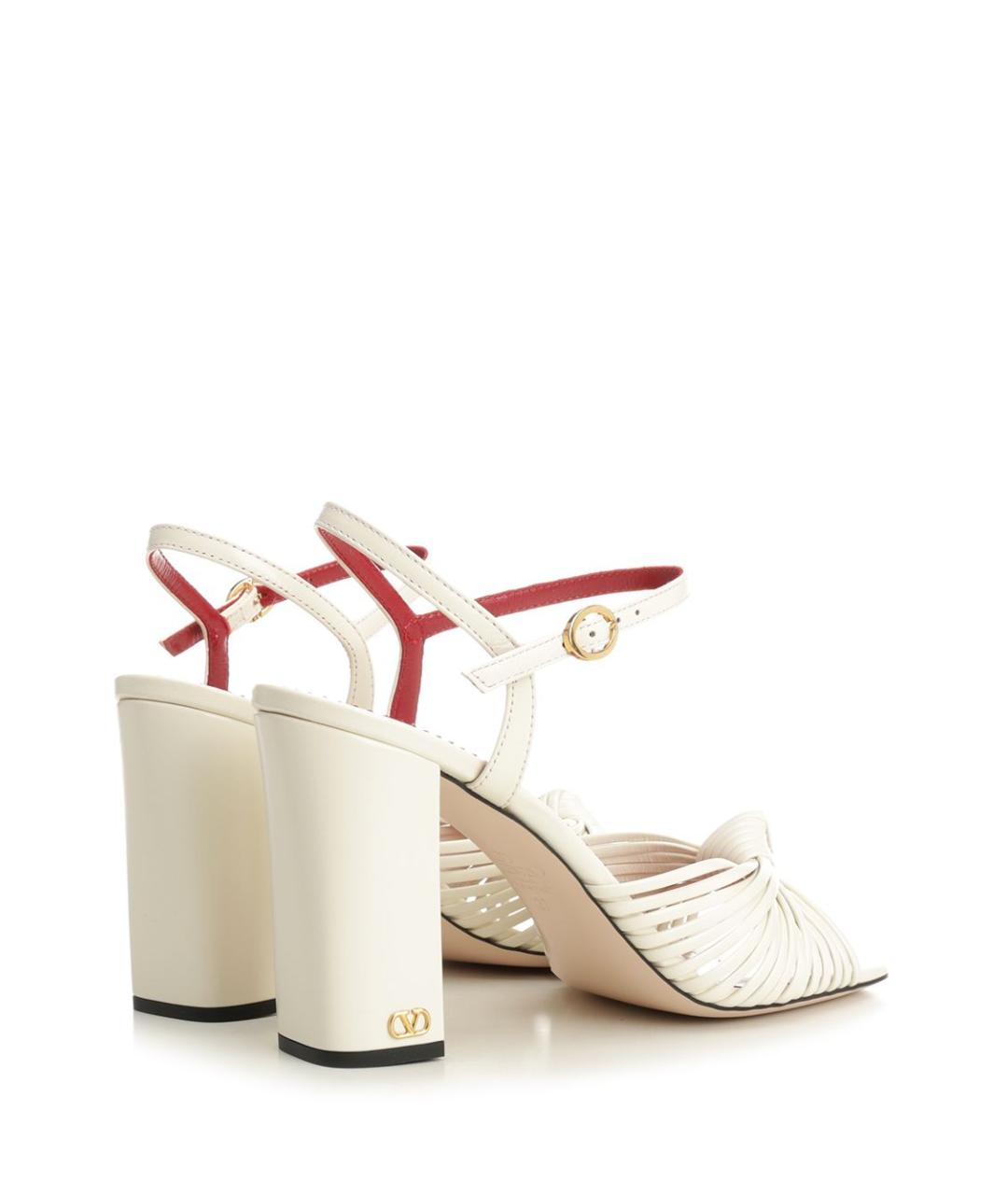 VALENTINO Белые кожаные босоножки, фото 3