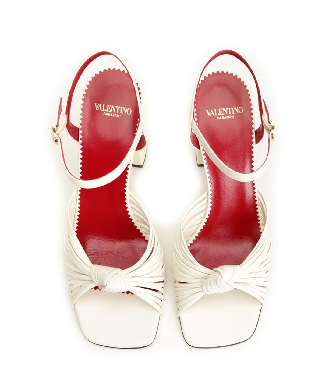 VALENTINO Белые кожаные босоножки, фото 5