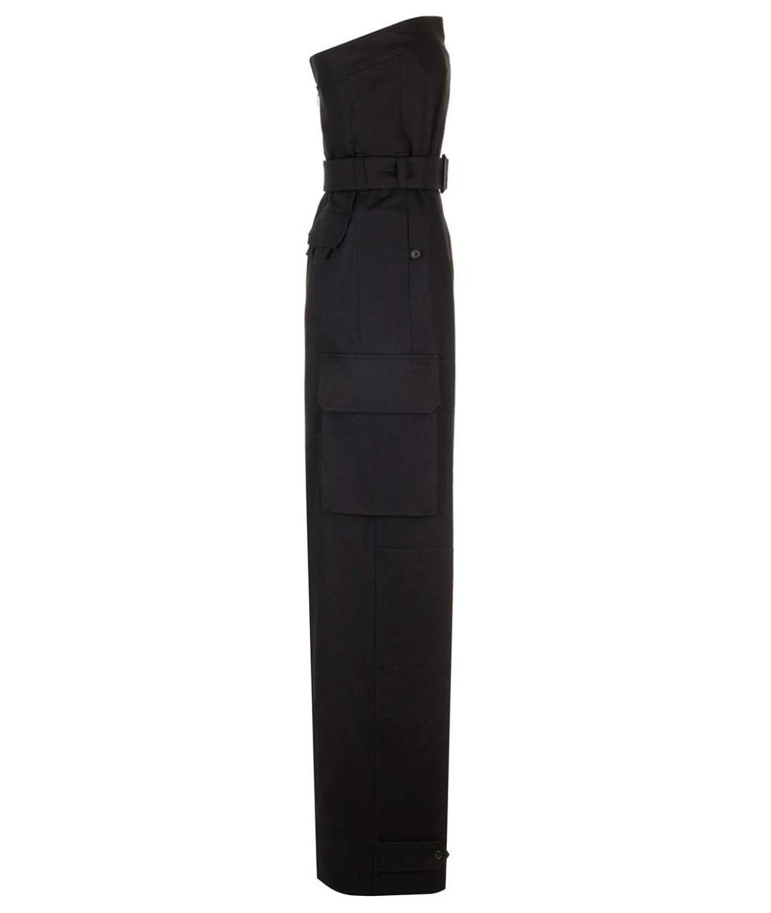SAINT LAURENT Черный хлопковый комбинезон, фото 3