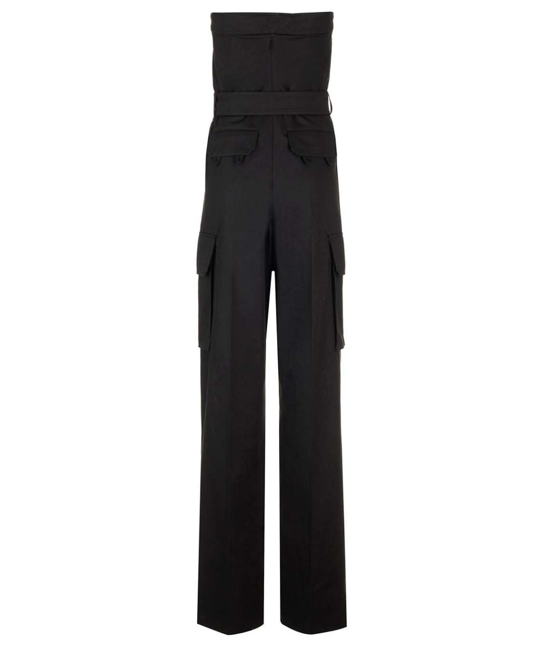 SAINT LAURENT Черный хлопковый комбинезон, фото 2