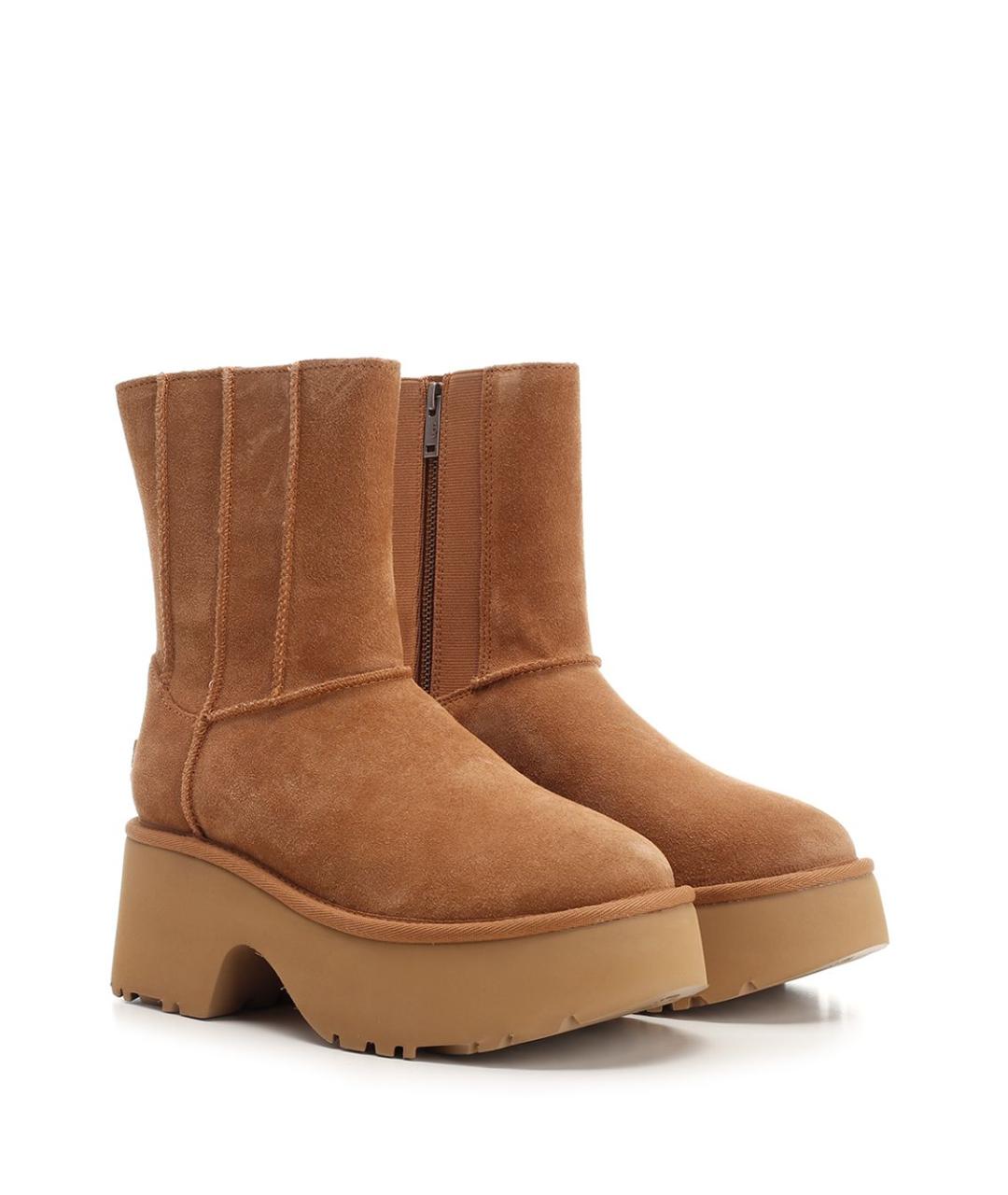 UGG AUSTRALIA Коричневые кожаные ботинки, фото 2