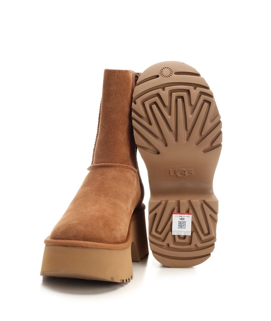 UGG AUSTRALIA Коричневые кожаные ботинки, фото 5