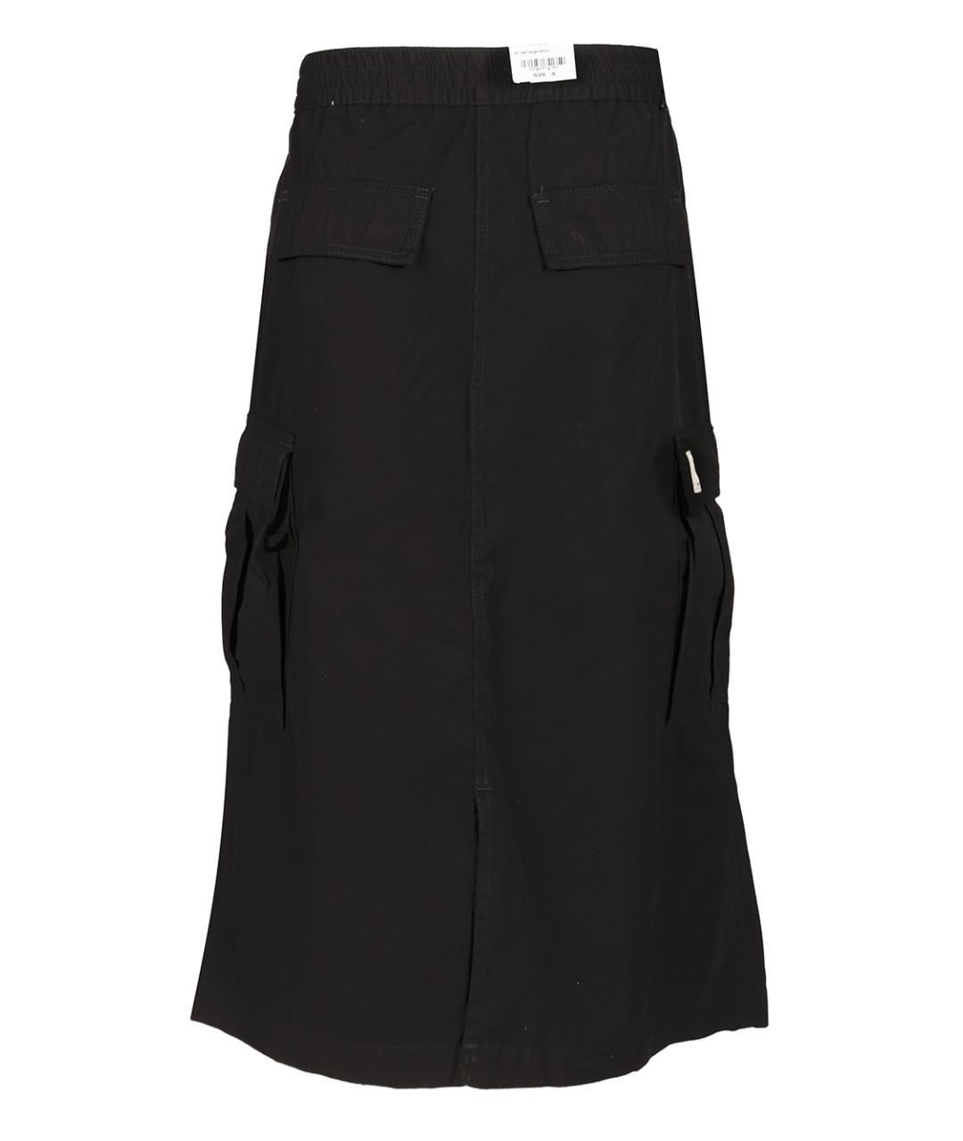 CARHARTT WIP Черная хлопковая юбка миди, фото 2
