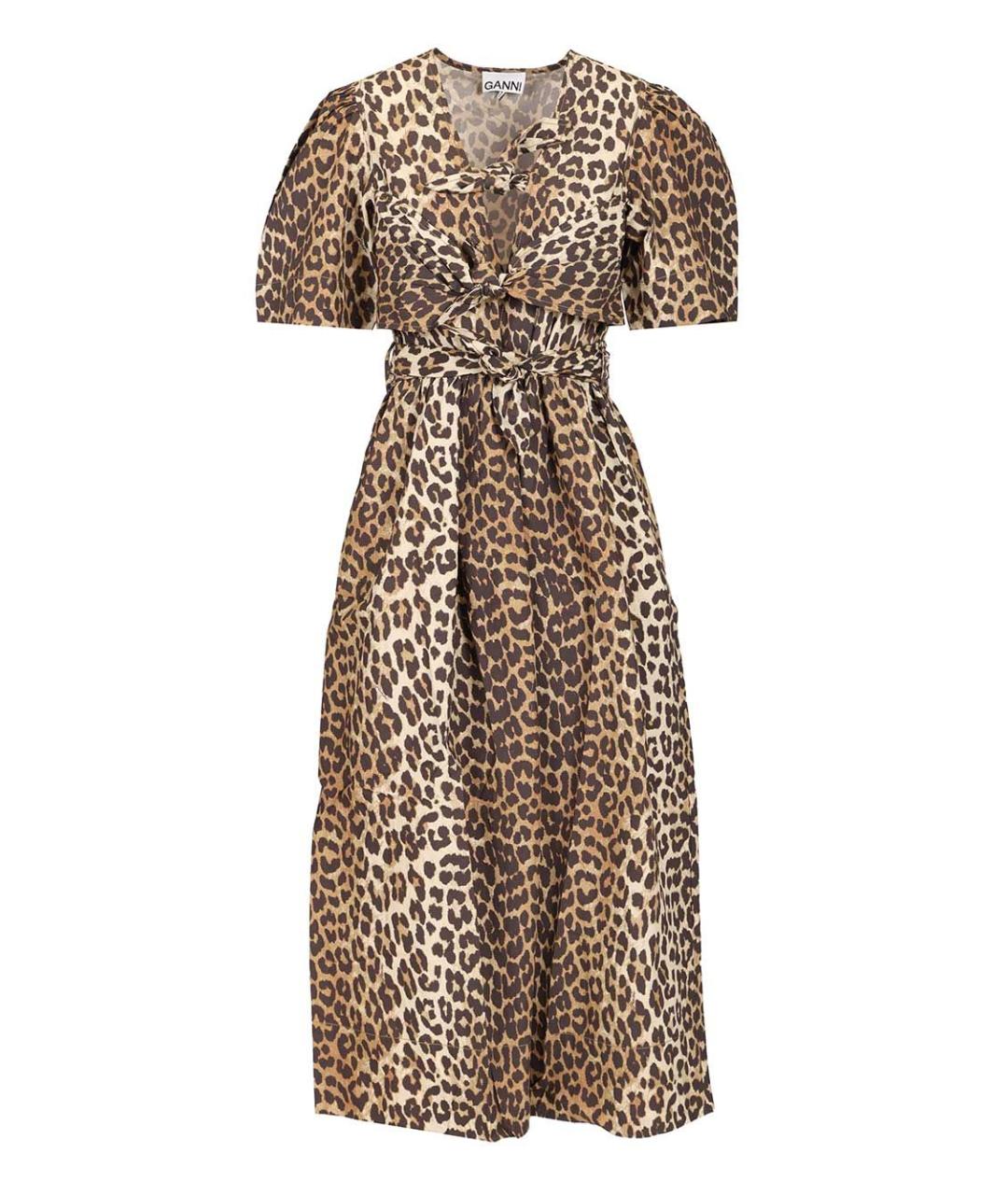 GANNI Мульти хлопковое повседневное платье, фото 1