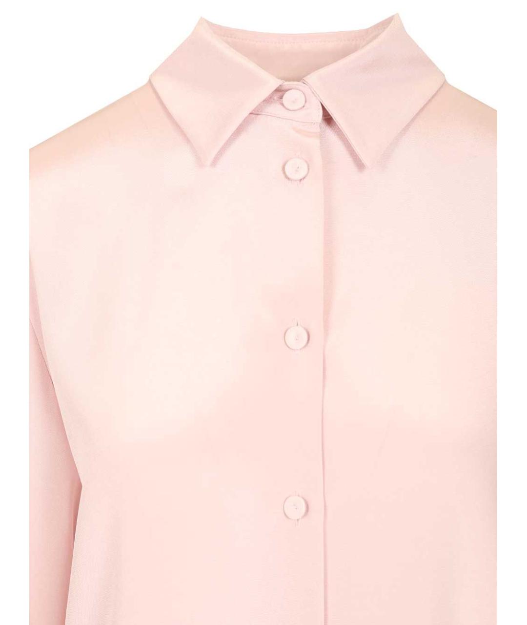 MAX MARA Розовая шелковая рубашка, фото 4