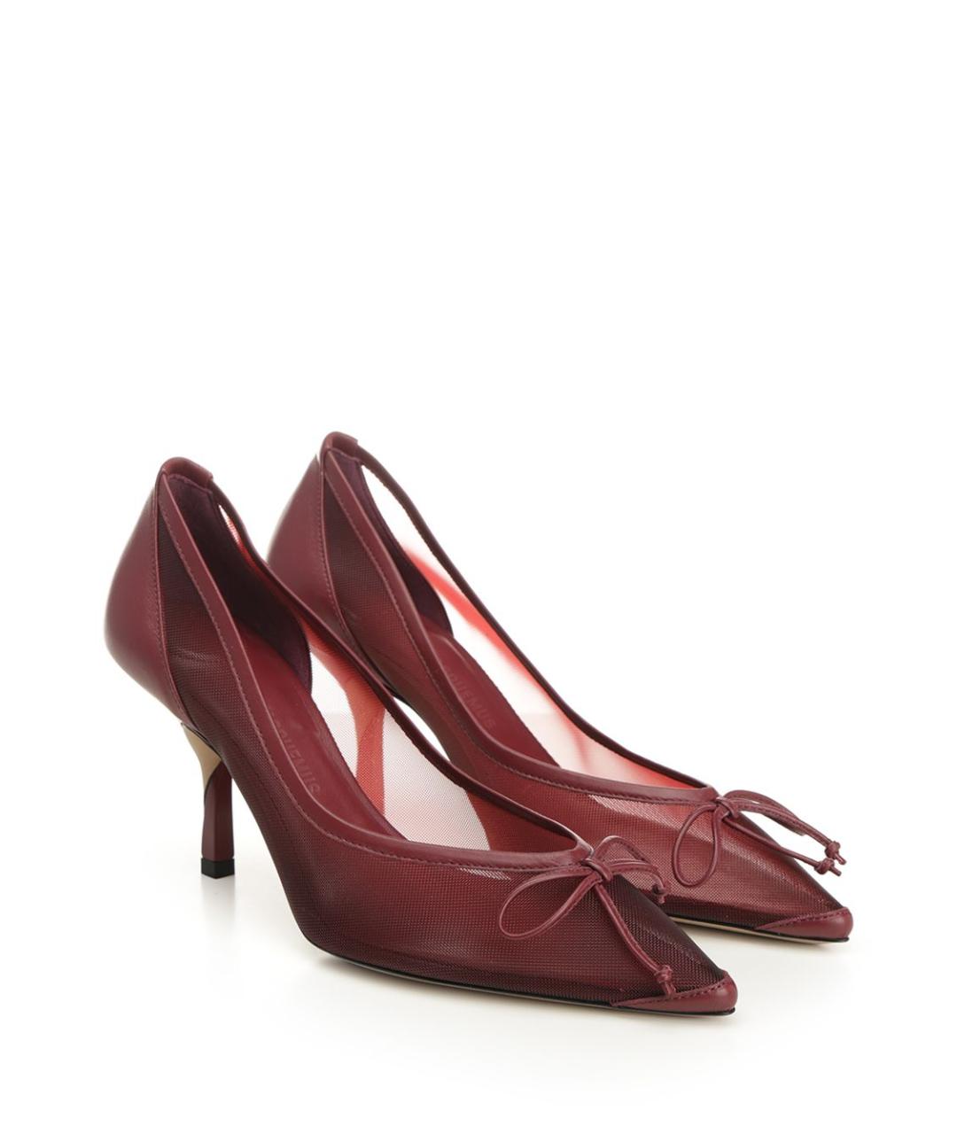 JACQUEMUS Бордовые туфли, фото 2