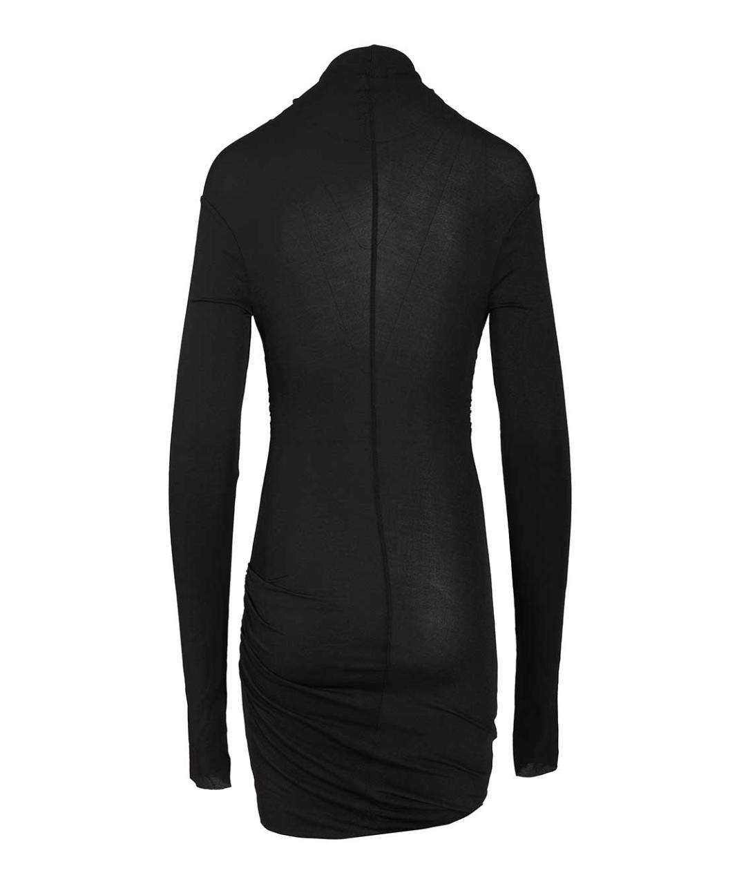 RICK OWENS Черное вискозное повседневное платье, фото 2