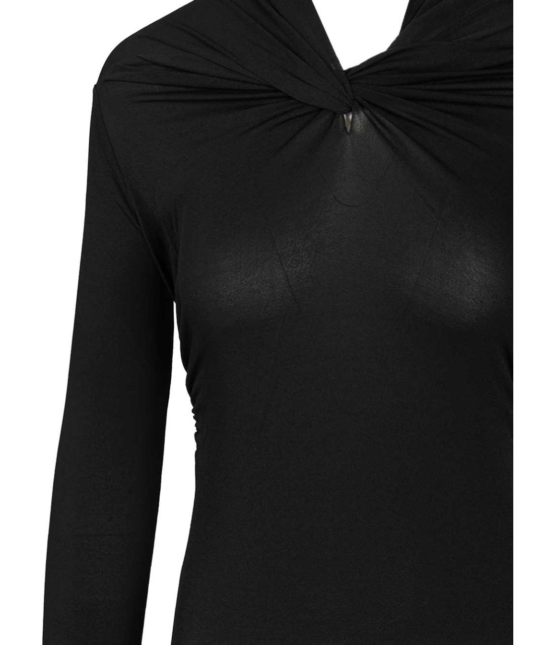 RICK OWENS Черное вискозное повседневное платье, фото 4