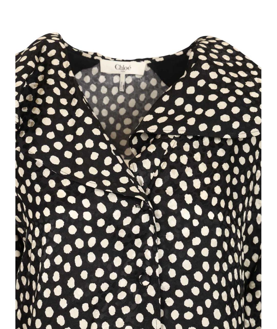 CHLOE Черное шелковое повседневное платье, фото 5