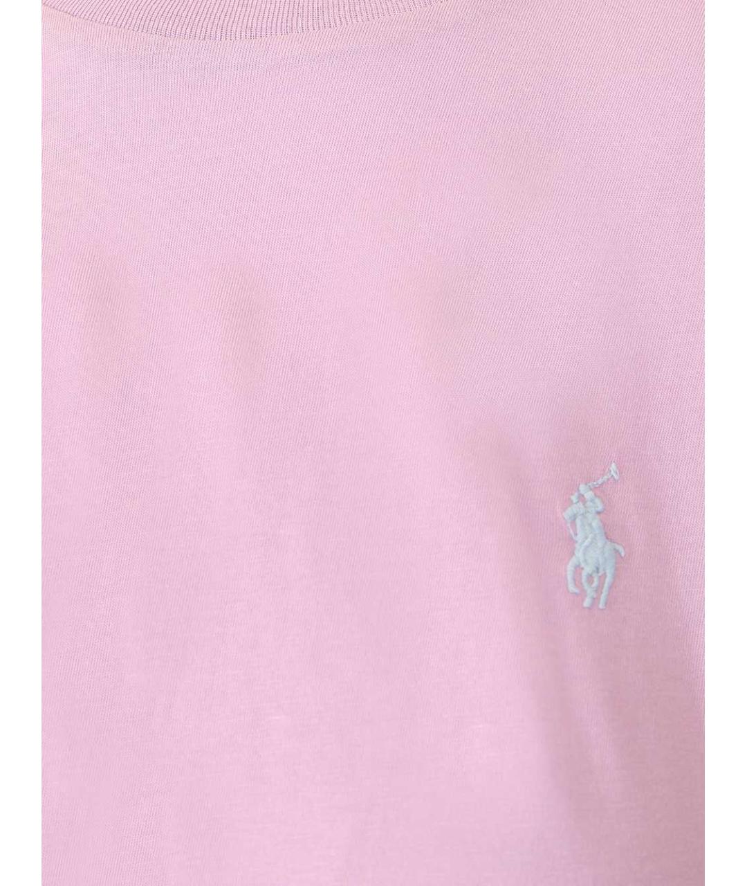 POLO RALPH LAUREN Розовая хлопковая футболка, фото 4